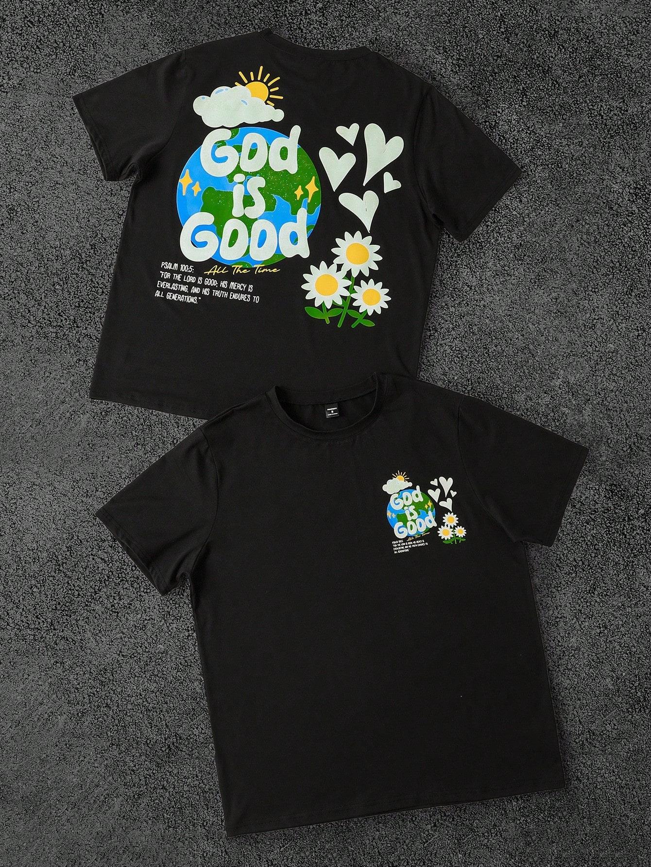Mens Letter  Heart Print Round Neck Short Sleeve TShirt Summer Me TShirt Harajuku Oversized Graphic T Shirts S