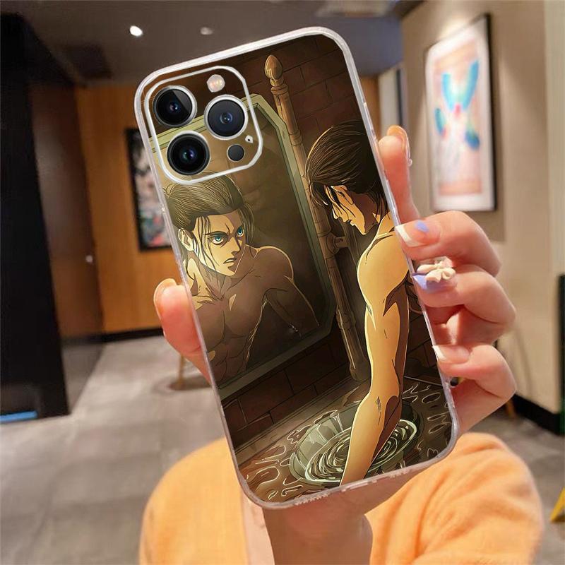 Eren Yeager Attack On Titan Phone Case Carcasa Funda For iPhone 17 Pro Max 17 Air 16 15 14 13 Pro Max 15 16 Pro 15Plus Case