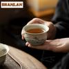 80ml Hand-painted Lotus Bamboo Shadow Teacup Creative Tea Bowl Set of Cups Tea-tasting Fragrance Cup Chazhan Master Cups Cafes