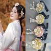 Pearl Flower Hanbok Headband Korean Hairband Fashion Tassels Traditional Headdress Stage Dance Hair Hoop Ladies