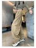 Khaki Retro High-Waist Wide-Leg Women's Work Pants, Extra Long Version for Tall, Spring/Autumn 2025.