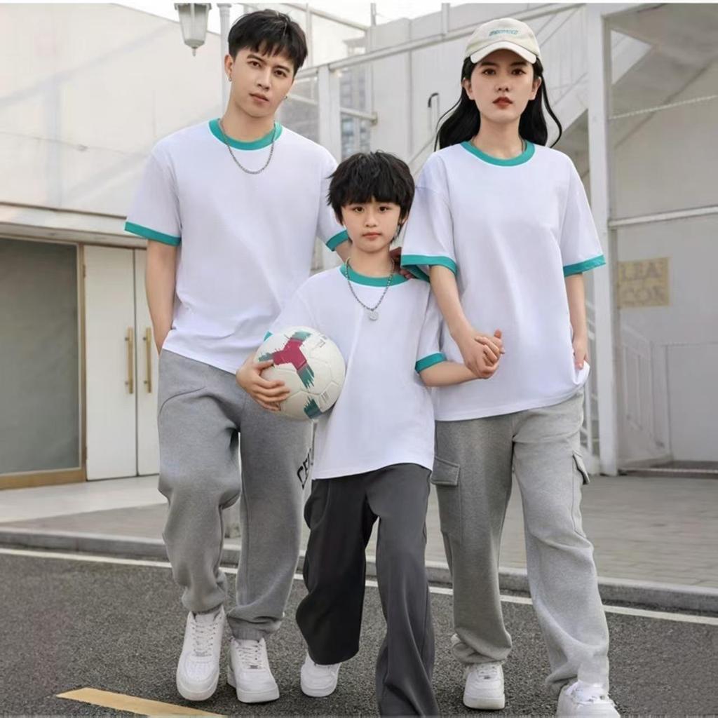 Children's Summer Color Block Short Sleeve T-shirt - Unisex Casual Fashion for Kindergarten Activities