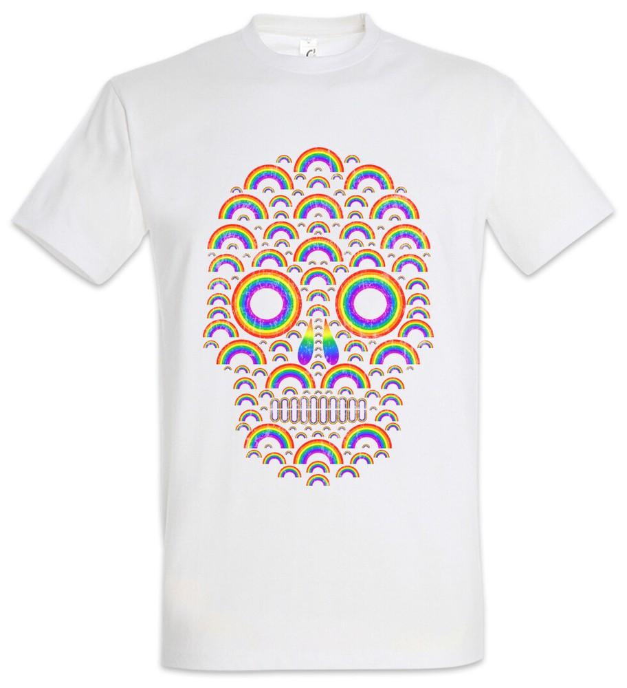

Rainbow Skull Men s T-Shirt Skull Skull Mexican Mexico Sugar Tattoo LGBTQ S