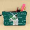 Zarte Handwerkskunst, Hängeloch, Kosmetiktasche, glatter Reißverschluss, Vicuna-Druck, große Kapazität, Beauty-Handtasche