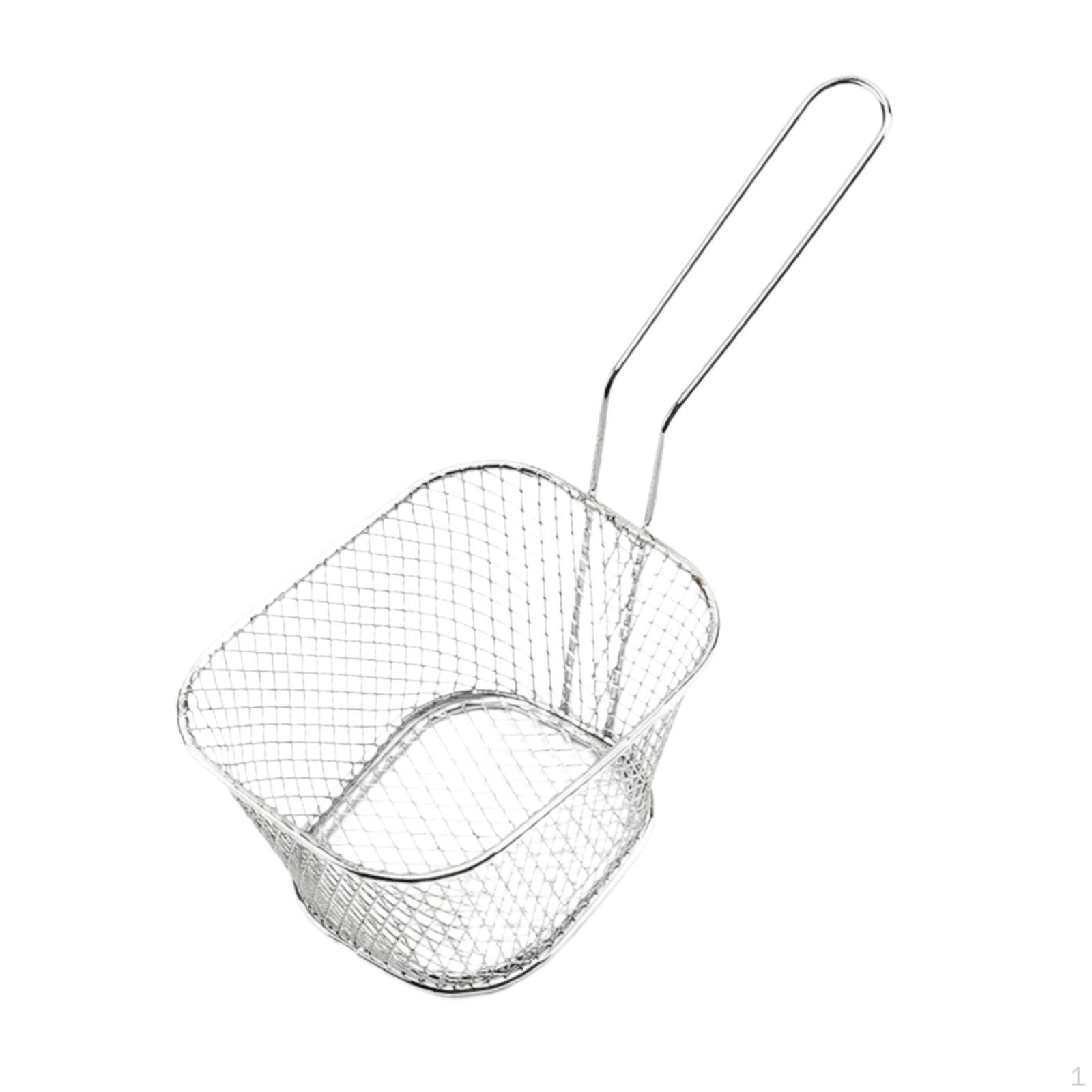 

Корзина для жарки во фритюре Утюг для сервировки с ручкой Инструмент для приготовления пищи Портативный пищевой фильтр Французский S