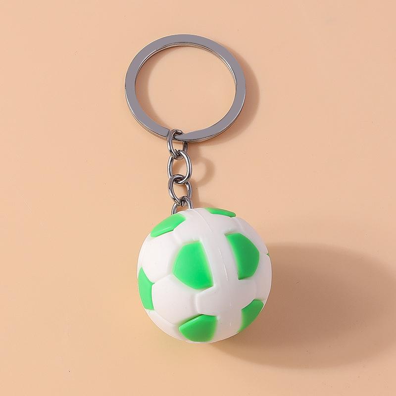 New Resin Mini 3D Soccer Football Keychain Sport Ball Key Ring Pendant for Men Women Car Key Holder Handbag Decor Jewelry Gift