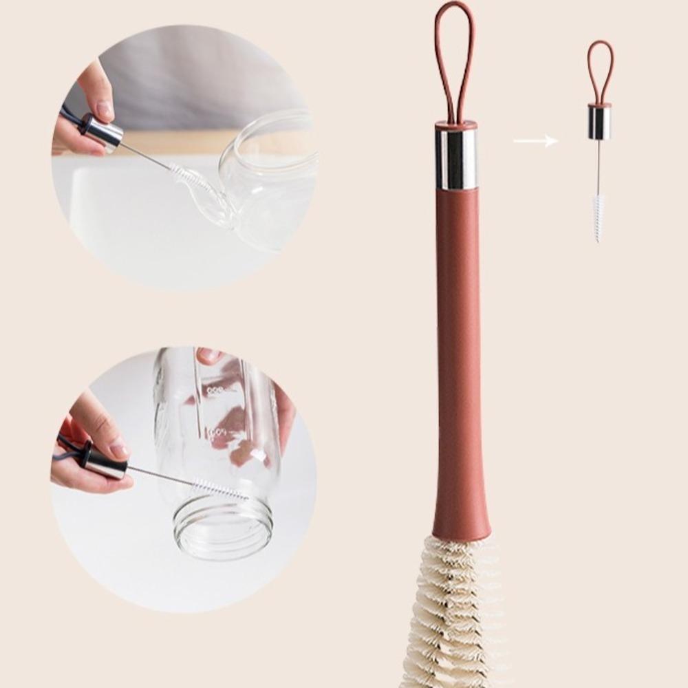 Multi-functional Glass Cup Washing Brush Hanging Wine Brush Milk Bottle Brush  Vacuum Flask