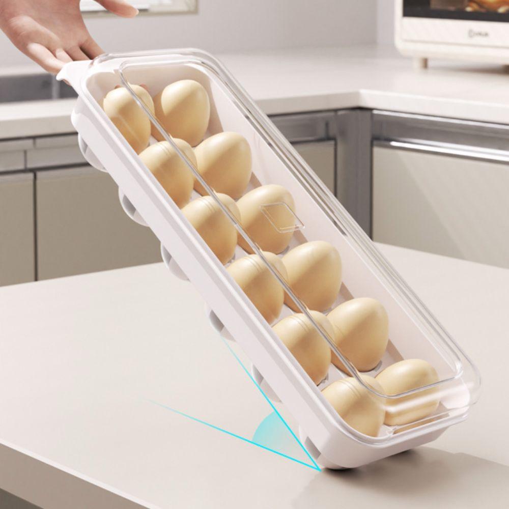 Stackable Egg Storage Holder Space-Saving Fridge Egg Organizer Refrigerator Egg Tray  Home