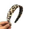Velvet Wide Headband With Velvet Scrunchies for Women Girls, Fashion No Slip Hairband Elastic Hair Ponytail Holder Hair Tie (Leopard, One Size)