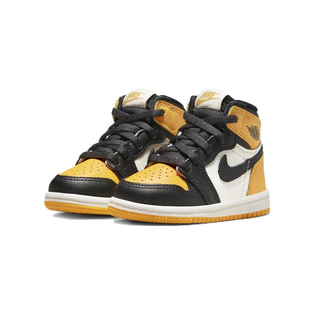 Air Jordan 1 Retro High OG TD Yellow Toe Baby Sneakers Taxi Black Sail AQ2665-711