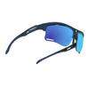 Rudy Project KEYBLADE Sportsonnenbrille für Straße und Blau-Marine Mattes Gestell mit Polar 3FX Multi Laser Blau Gläsern Fahrräder, Radfahren, Marathons, Joggen,
