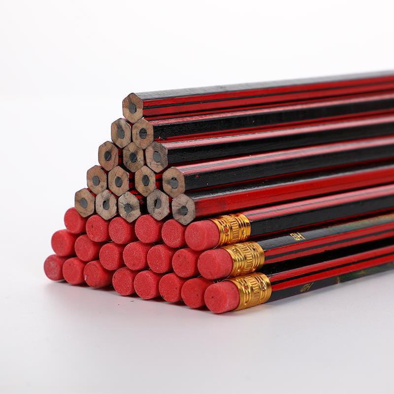 10PCS Caneta de desenho hexagonal com borracha - perfeita para o ensino fundamental - Lápis HB incluído