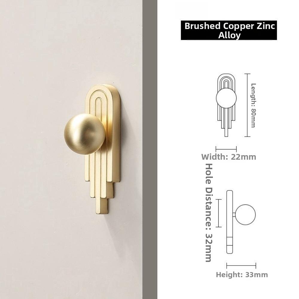 New Light Luxury Wardrobe Cabinet Handle Gold Modern Drawer Handle French Style Minimalist Bedside Table Handle