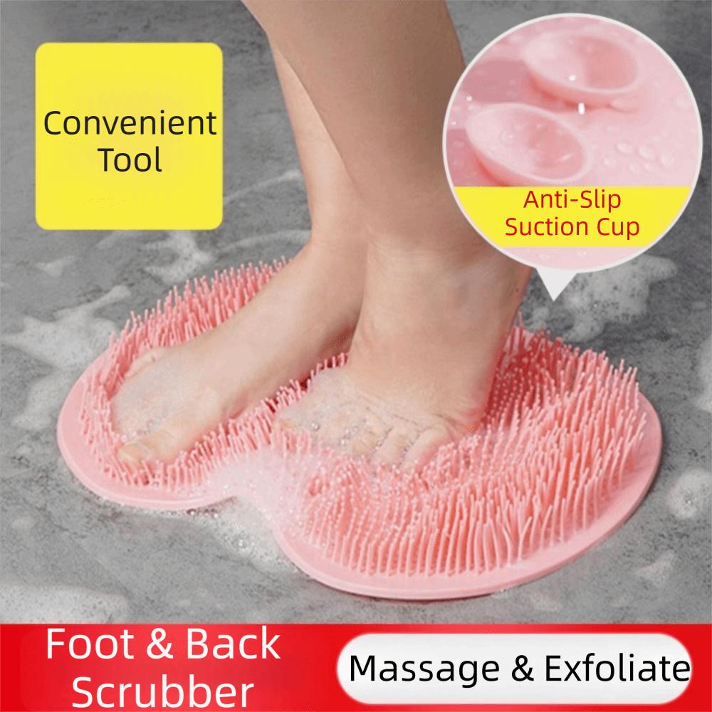 Anti-Slip Exfoliating Foot Brush Reusable Back Scrubber Soft Foot Massage Pad Bath