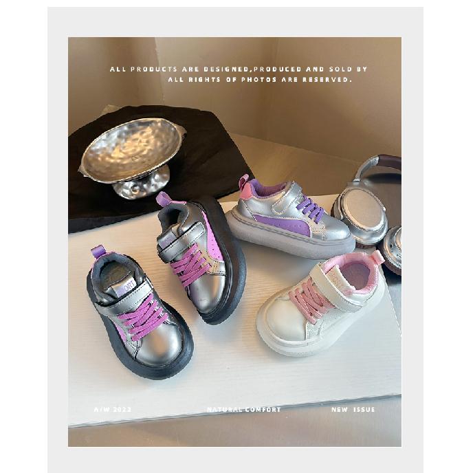 Stylish sneakers for children2026Spring and summer casual shoes for boys and girls in the back-to-school season, leather running shoes for girls