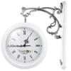 Orologio bifacciale Home Sided Vintage Girevole Retro da parete in stile europeo Decorazione in vetro