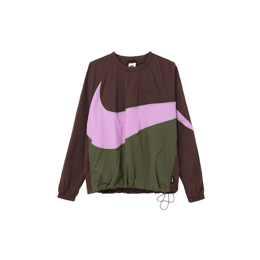 Nike Big Swoosh Woven Jacket V1 Earth/Rush Fuchsia/Cargo Khaki Men Streetwear DX0661-227