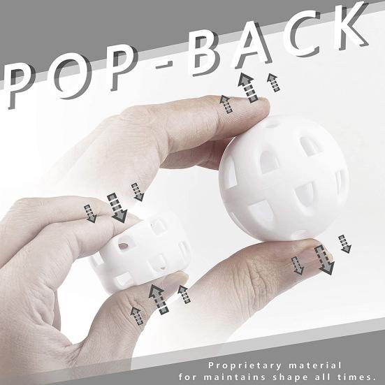 12/50Pcs 41mm 26 Holes Hollow Golf Sports Indoor Training Practice Plastic Ball