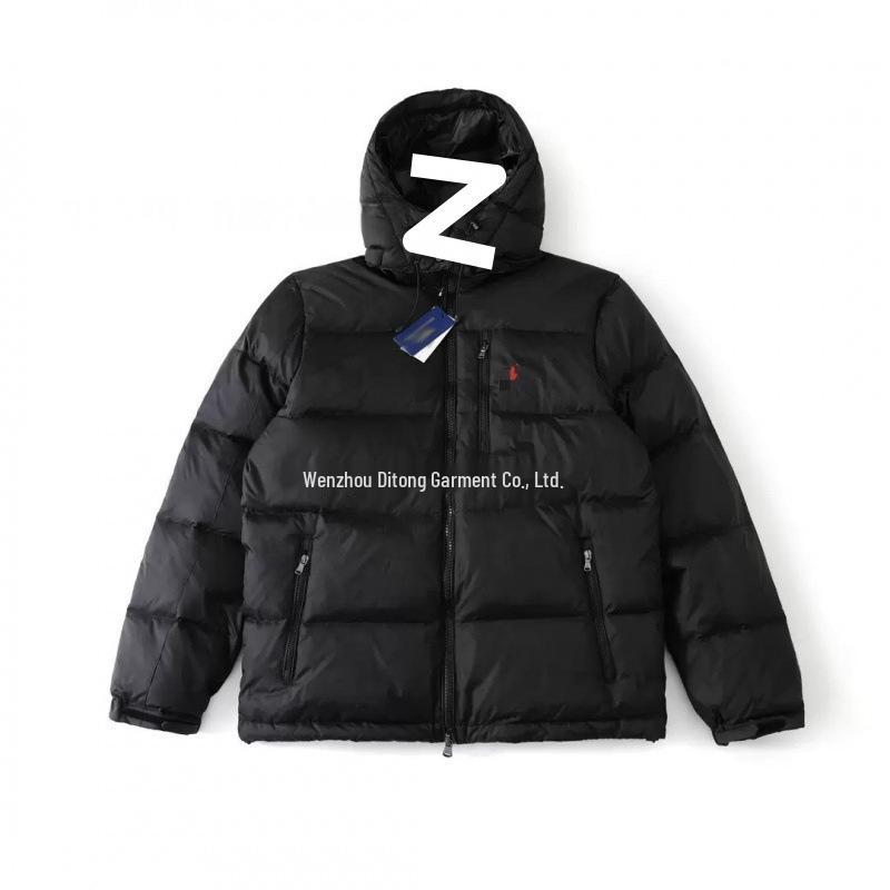 RL War Horse Embroidered Hooded Windproof Water-Repellent Down Jacket for Men & Women