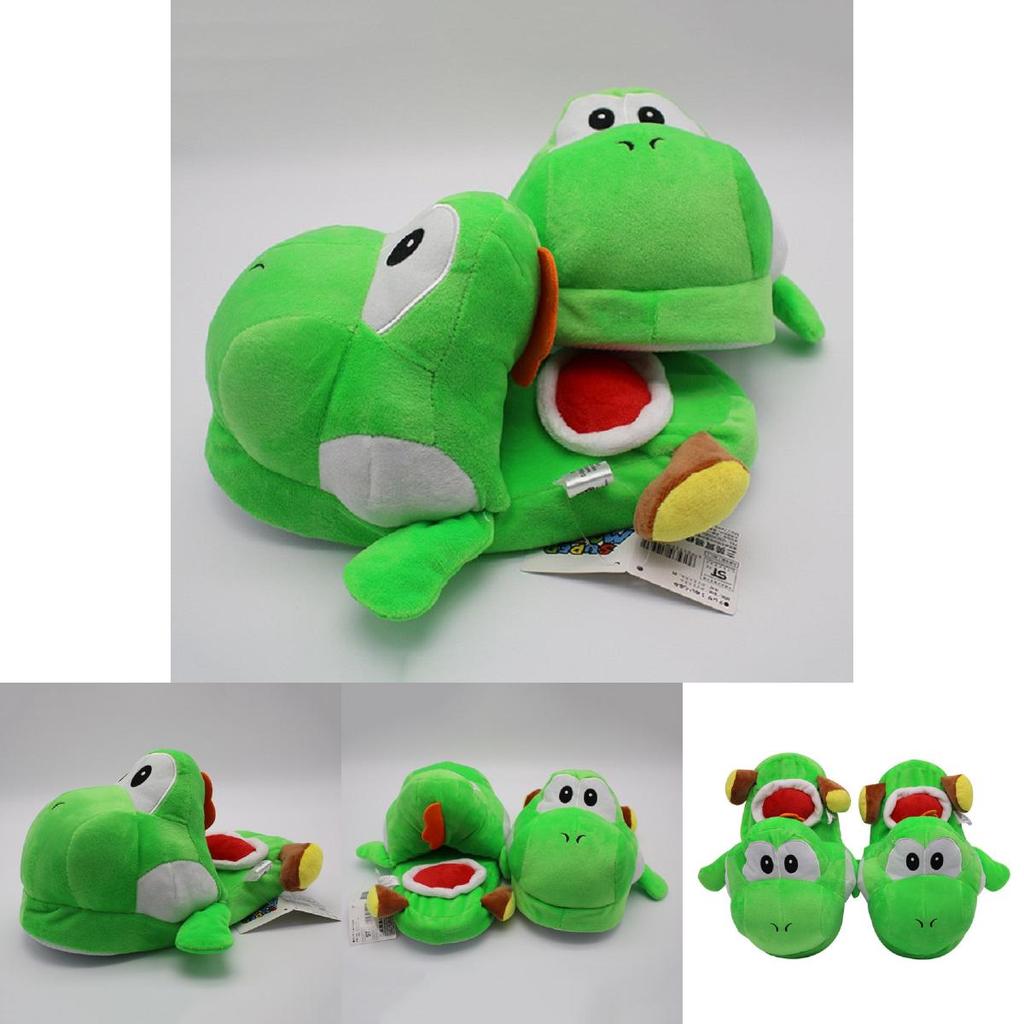 Útulné a pohodlné plyšové pantofle s motivem Yoshiho z Nintendo Super Mario Bros. pro dospělé