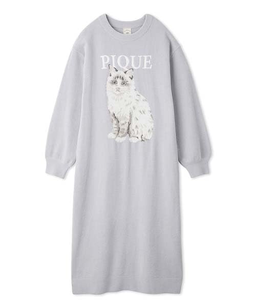 gelato pique CAT JQD Dress PWNO244067 BLU Women's