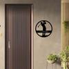 Golf Lover Gift Personalized Metal Wall Art Custom Name Sign for Dad Home Man Cave