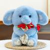 Rose Holding Elephant Plush Toy Cute Stuffed Animal for Valentine‘s Day Gift Confession for Girl Hand Bouquet Doll Soft Plushie