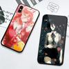 Cartoon Anime Chainsaw Man Phone Case For IPhone 13 12 11 XS X 8 7 6 Plus Mini Pro Max SE 2022 Black PC TPU Glass Phone Cover