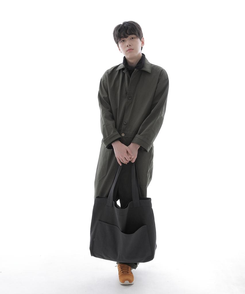 Saintcrew Pentagon Pocket Big Size Eco Bag Pp-108 Charcoal