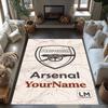 Arsenal Personalisierter Namens Teppich Perfekt für Flur Spielzimmer Wohnzimmer Außenrutschfester Teppich Büro Heimdekoration Perfektes Geschenk für Freunde & Familie
