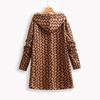 Fashion Women's Casual Coat Autumn and Winter New Loose Hooded In The Long Fashion Warm Velvet Coat