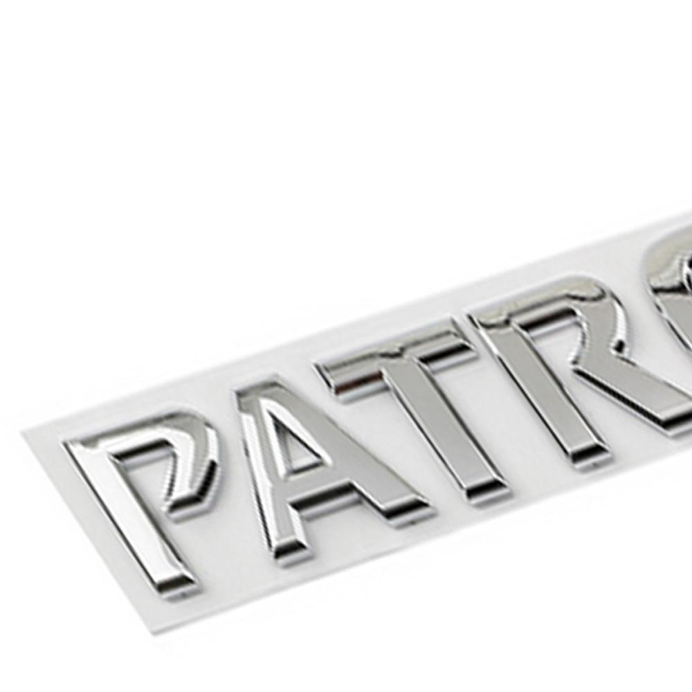AAWK1 1 Piece Car Trunk ABS Letters Logo Badges Logos Compatible Compatible for Nissan Patrol Y61 Y62 Y63 Stickers Waterpoof Automovies Accessories