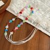 Bohemian Hand-Woven Colorful Flower Shell Beaded Waist Chain  Retro Women'S Dress Accessories Belt Decoration