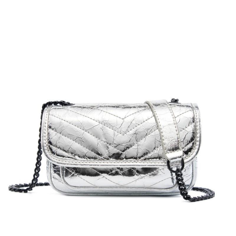 První vrstva Hovězí kůže Taška Dámská Módní Řetízková Messenger Malá Pravá kůže Jednoramenná Cross-body