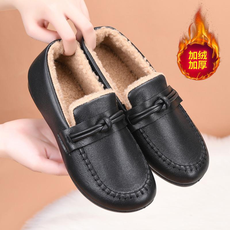Fleece warm Doudou shoes winter new medium and comfortable soft-soled cotton shoes