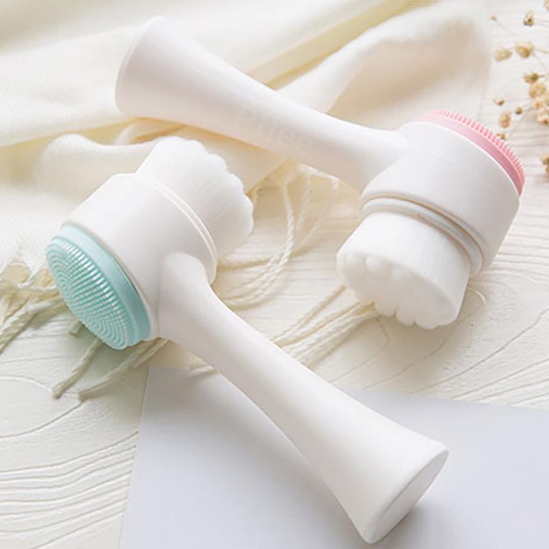 Pffee 3D Bilateral Silicone Face Brush Facial Cleanser
