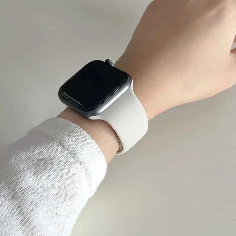 Band For Watch series 11-10 46 mm 44 mm 45mm 49mm 40mm 42mm 41mm Silicone bracelet iWatch 9 8 7 6 SE-ultra 3/2 straps
