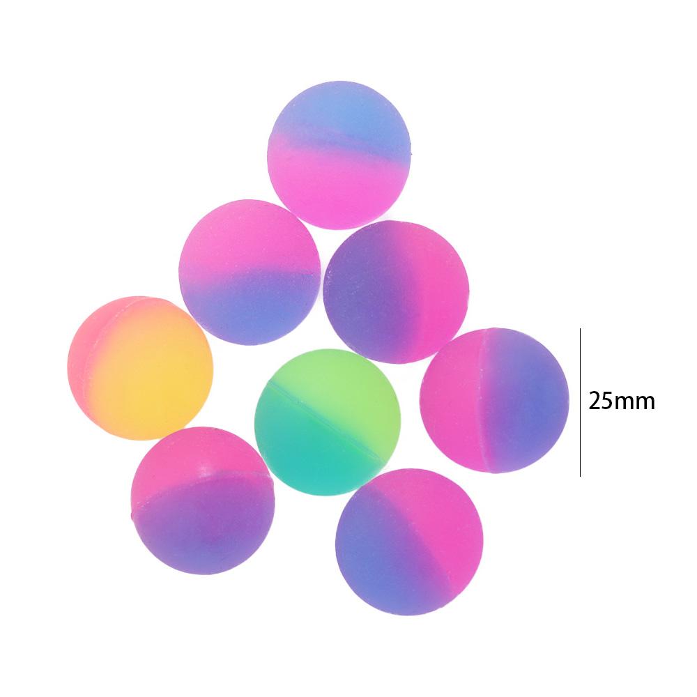 10Pcs 25MM Two-color Frosted Bouncy Ball - Children's Education Outdoor Sports Hand-eye Coordination Air Bounce Fun Toys