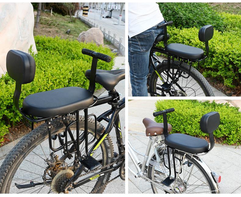 Seggiolino di Sicurezza Universale per Bicicletta con Poggiapiedi - Cuscino Posteriore Pieghevole per Mountain Bike per Bambino
