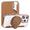 Cards Bag Wallet Leather Case for iPhone 16 Pro Max 15 Plus 14 13 12 for Magsafe Magnetic 360 Rotating Kickstand Flip Book Cover