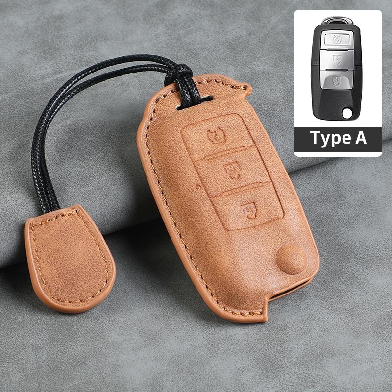 For BAIC WEVAN m35 M30  M20 HYOSOW S3 s3l20 M30S S6 S2 S5 Bispeed t5 Leather Key Cover Keychain Key Case Car Key rope Keyring