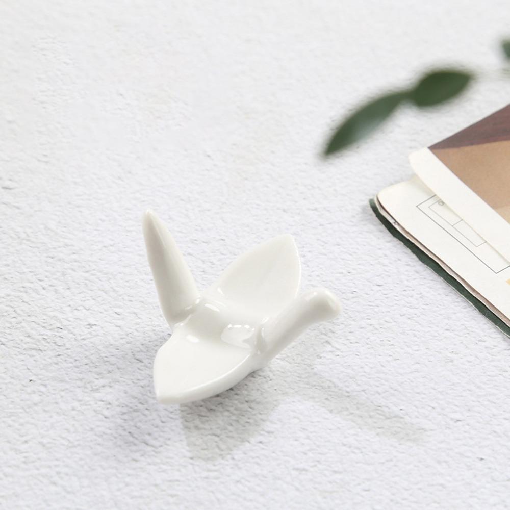 1pcs Desktop Decor Ornament Chopstick Holder Paper Crane Shape Chopsticks Pillow  Desktop