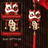 Gold Foil Embossing New Year Decorative Hangings with Tassel Chinese Style Festive Ornaments Bell Pendant