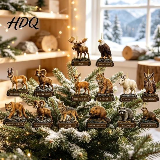 Christmas Advent Calendar Blind Box National Park Animal Arrival Calendar 24 Days Acrylic Figures Cute