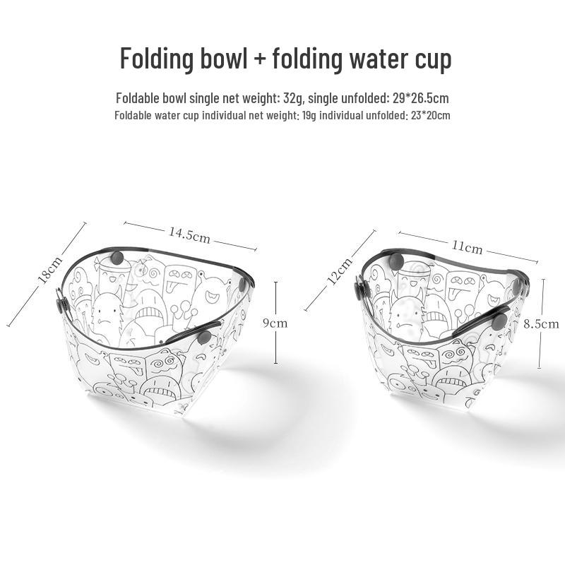 Portable Multi-Purpose Cutlery Set with Folding Bowl, Plate, Coffee Filter, Funnel, and Water Cup
