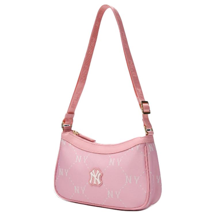 New MLB Polyester Shoulder Bag Mini Women's Pink 7ACRMD15N-50PKL
