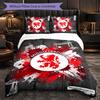 Biancheria da letto a tema Middlesbrough FC Set 3 Pezzi Copripiumino Biancheria da letto Decorativa per Camera Adolescenti Decorazione Casa