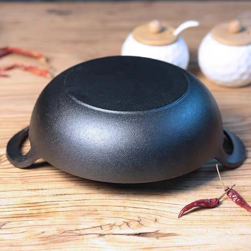 Thor's Cast Iron Yuanbao Double Ear Flat Bottom Stew Pot