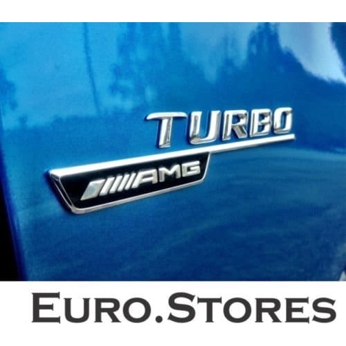 Benz W176 W117 Genuine AMG TURBO Fender Badge Left and Right Set