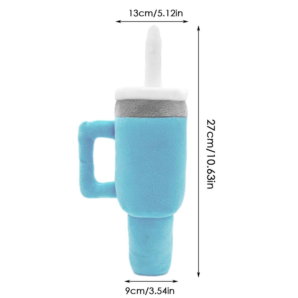 Dog Toy Plush Coffee Cup Chew Toy Durable Pet anti Bite & Plush Toys Soft Squeaky Dog Chewing Fun Toy for Puppy Oral Care